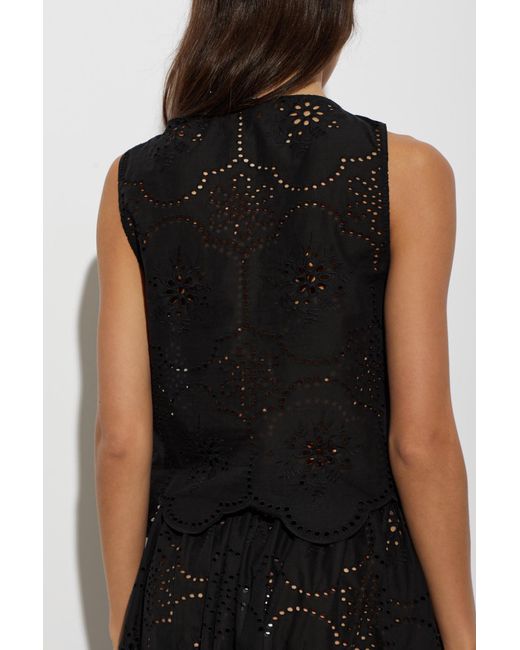 Matteau Black Lace Top