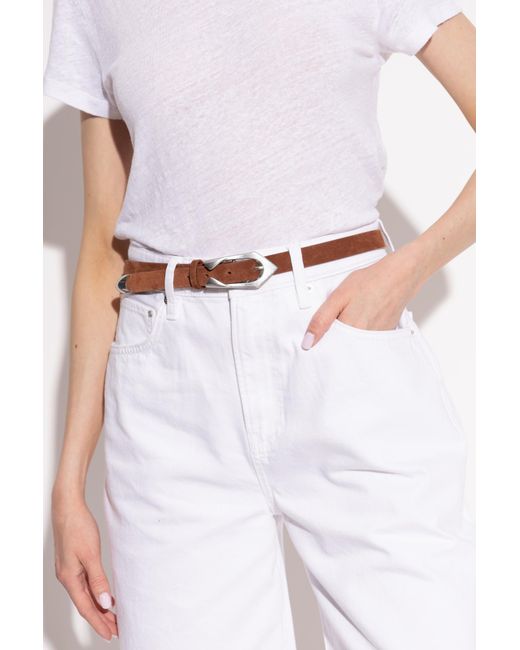 IRO White Leather Belt