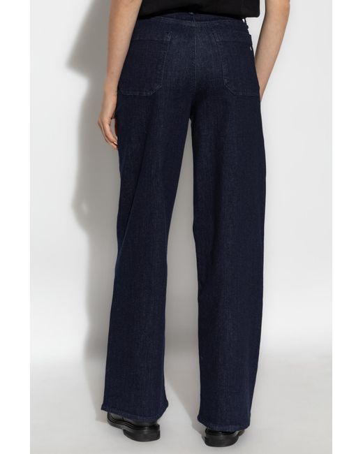 Rag & Bone Blue Wide-Leg Jeans