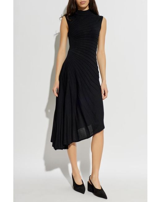 Alaïa Black Dress With Decorative Draping