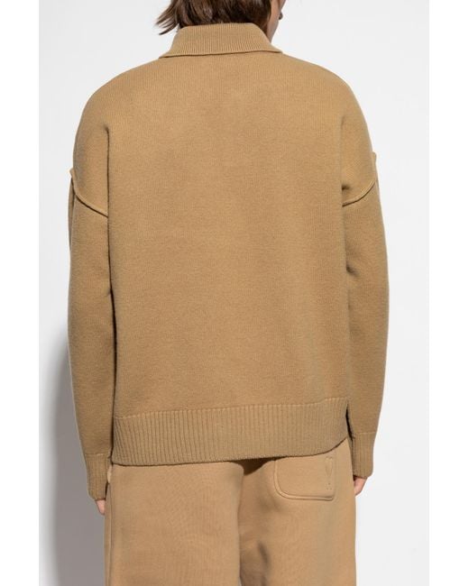 AMI Natural Wool Polo