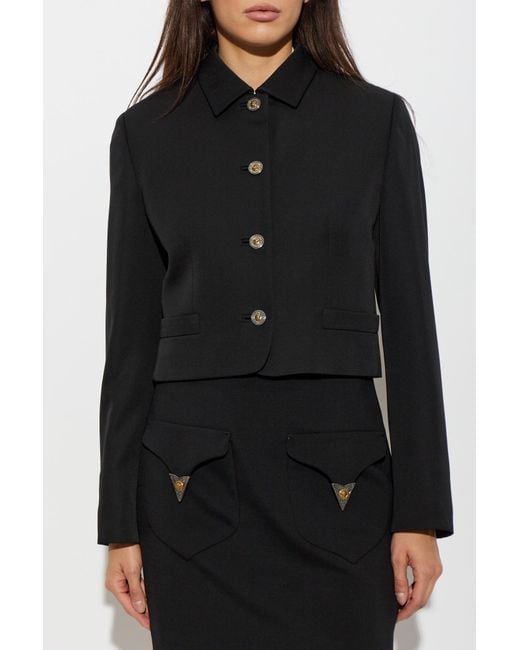 Versace Black Wool Blazer