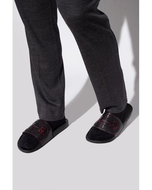 ferragamo men's groove slides