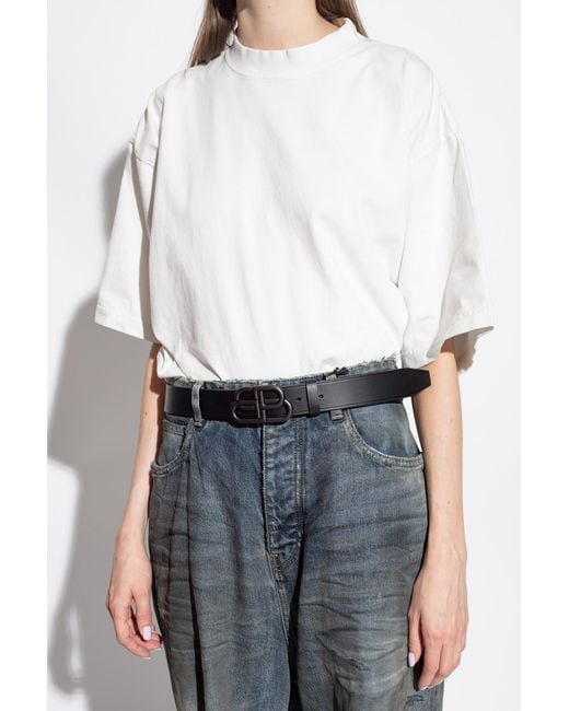 Balenciaga Black Belt With Logo