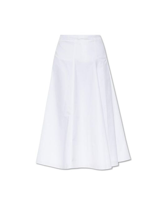 Jacquemus White Flared Skirt