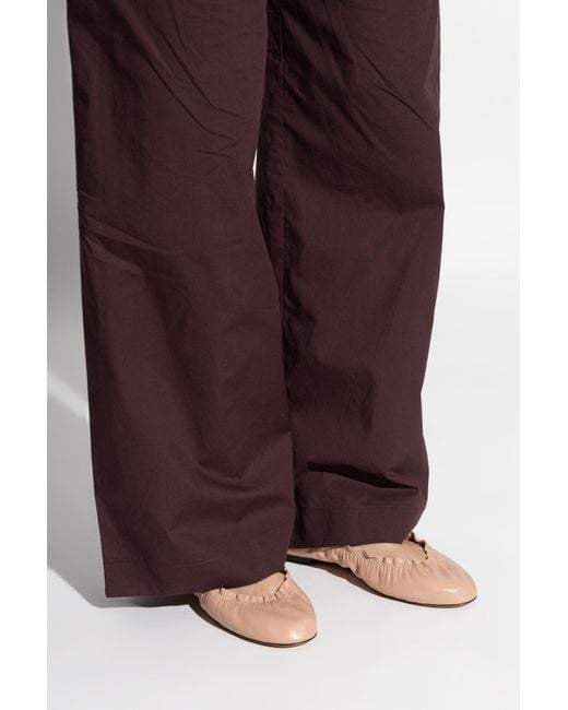 Odissi Pink Leather Ballet Flats