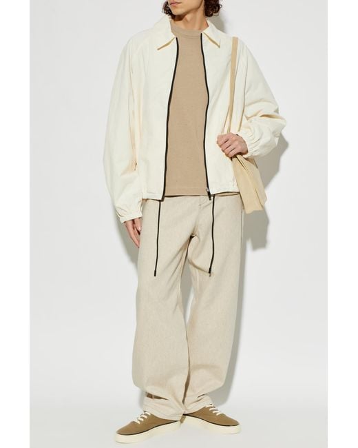 Jacquemus White Light Jacket With Collar for men