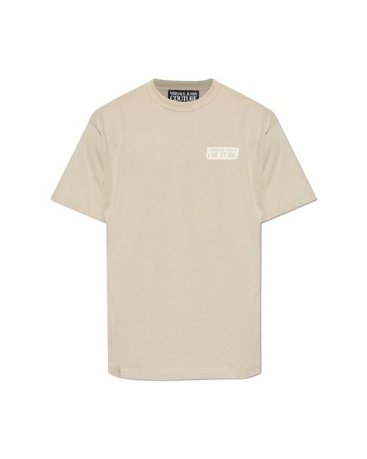 Versace Jeans Couture White T-Shirt With Logo for men