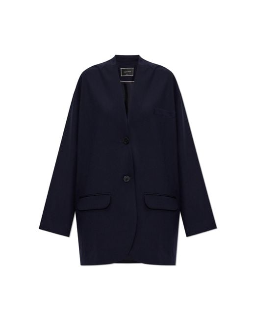 Fabiana Filippi Blue Waist-Cinched Blazer