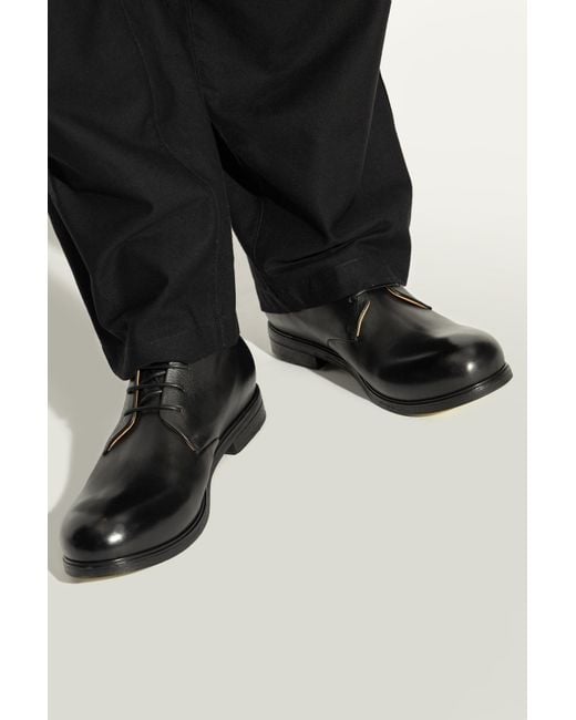 Marsèll Black Leather Ankle Boots Zucca for men