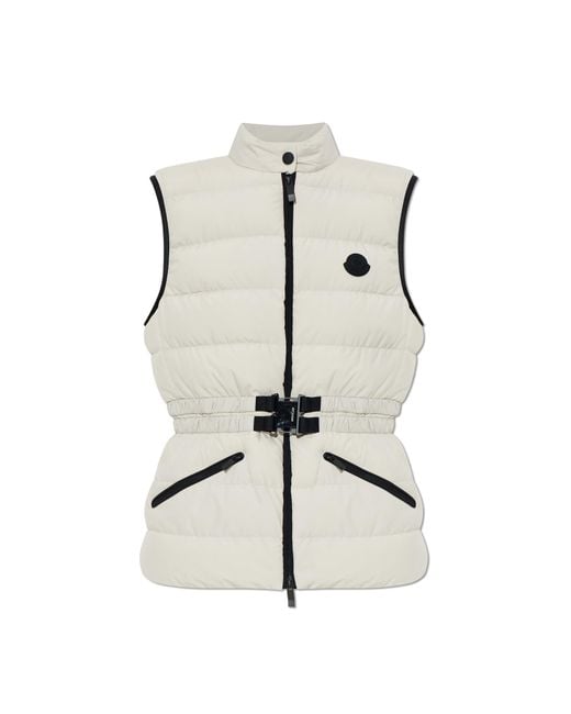 Moncler White Quilted Vest 'Romantisme'
