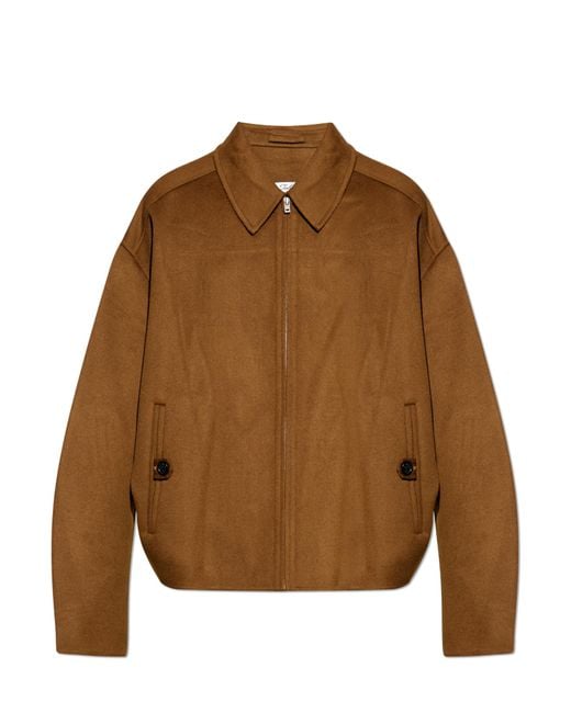 Acne Brown Wool Jacket With Collar for men