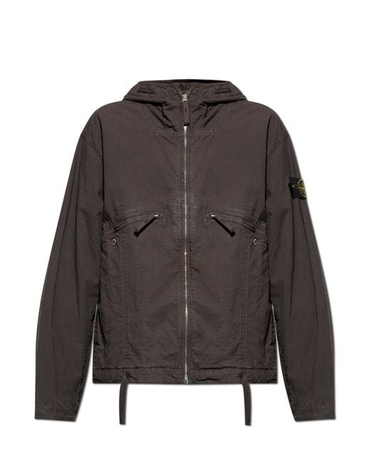 Stone Island Black "Mil-Spec Stretch Ripstop-Tc" Jacket for men
