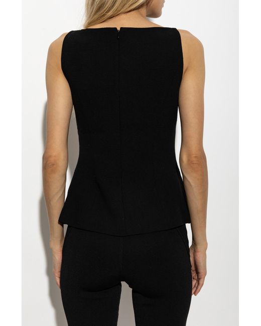 Self-Portrait Black Wool Top