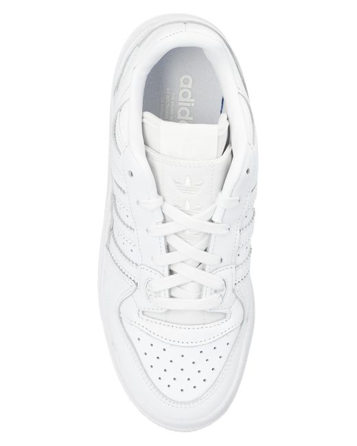 Adidas Originals White Forum Xlg Leather Low-Top Sneakers