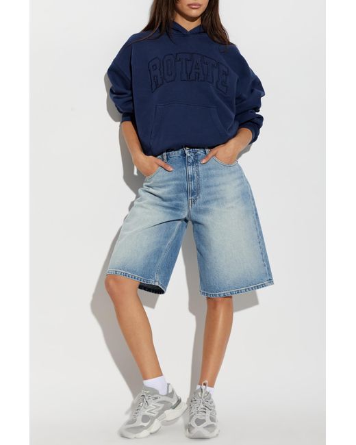 ROTATE BIRGER CHRISTENSEN Blue Hoodie