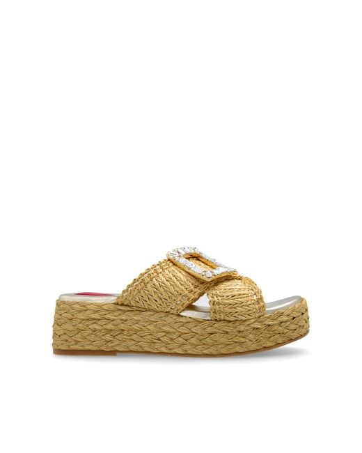 Roger Vivier Metallic Platform Sandals