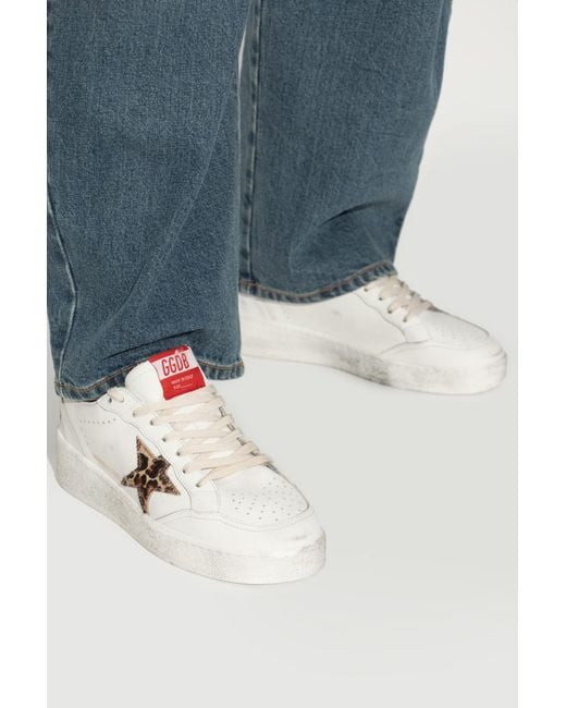 Golden Goose Deluxe Brand White "Ballstar 2" Sports Shoes