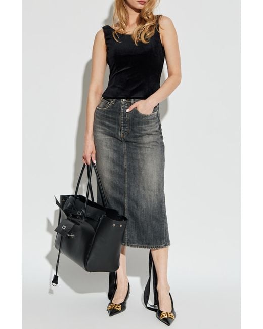 Balenciaga Black Velvet Camisole Top