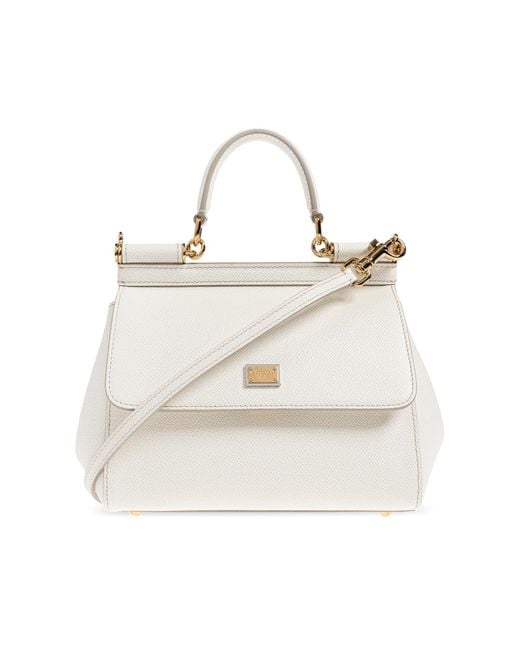 Dolce & Gabbana White Handbag 'Sicily Medium'