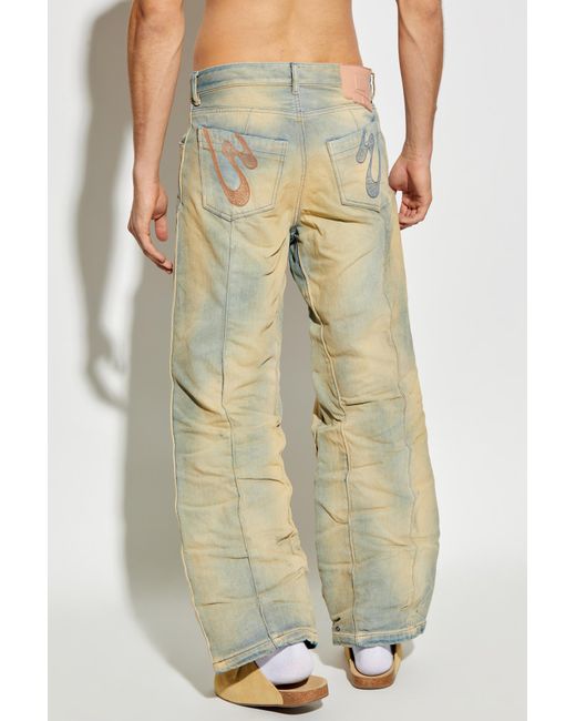 PDF Green Patterned Jeans for men
