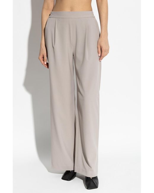 AllSaints White Creased Trousers Aleida