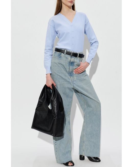 MM6 by Maison Margiela Blue Top With Decorative Buttons