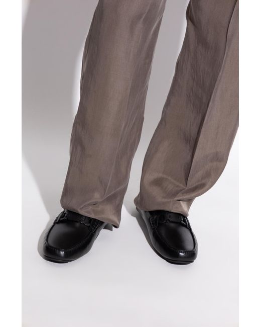 Ferragamo Black Leather Shoes Byte for men