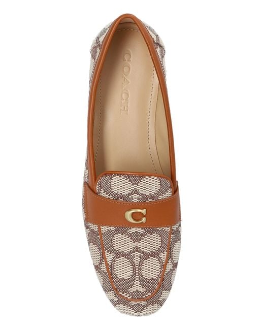 COACH White Monogram Loafers