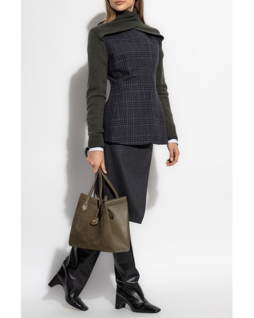 Fendi Black Wool Skirt With Front Slit