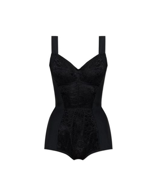 Dolce & Gabbana Black Body With Lace Inserts