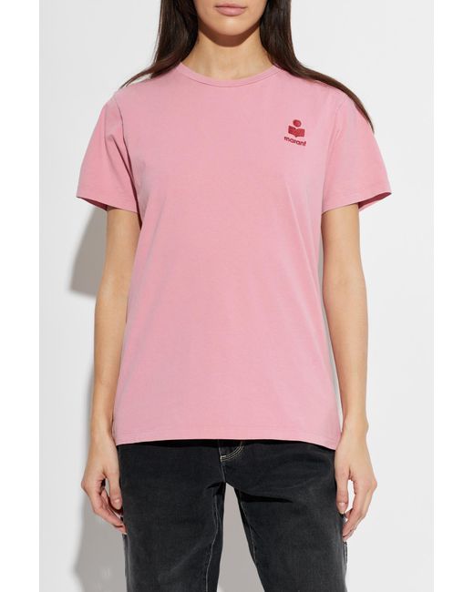 Isabel Marant Pink T-Shirt "Aby"
