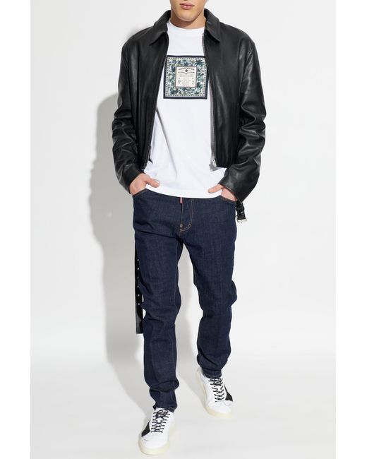 DSquared² White T-Shirt With Print for men