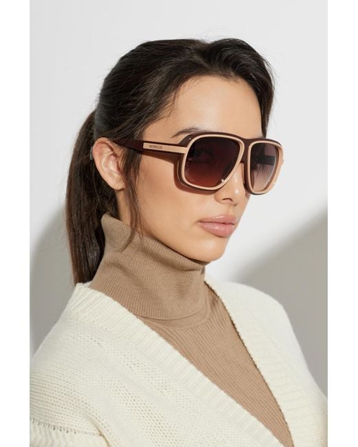 Moncler Brown "Twotone" Sunglasses