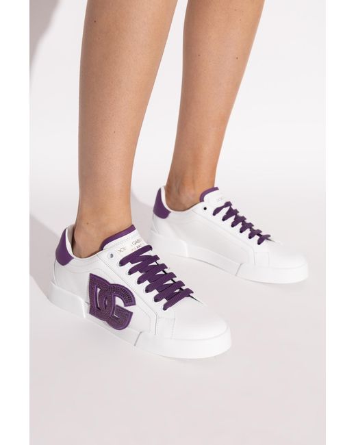 Dolce & Gabbana Purple Sports Shoes