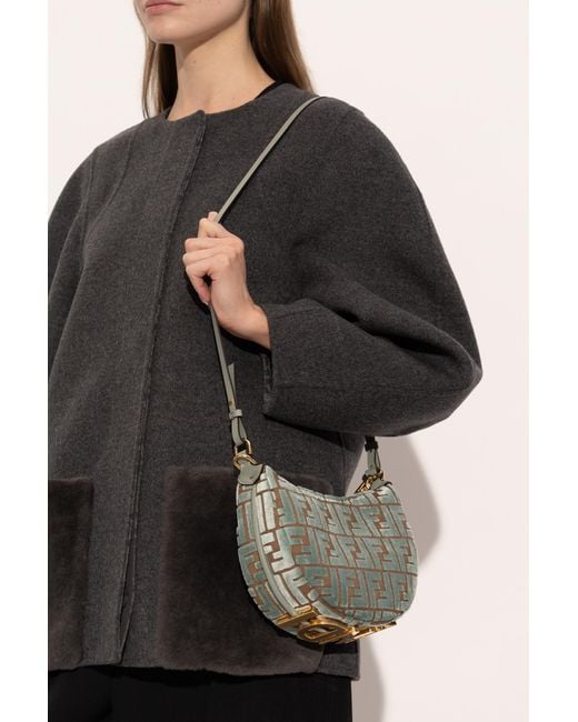 Fendi Blue `graphy Mini` Handbag,