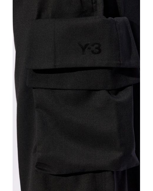 Y-3 Black Cargo Trousers,