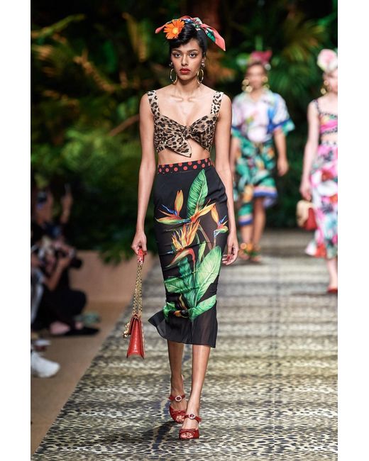 Dolce & Gabbana Black Patterned Top