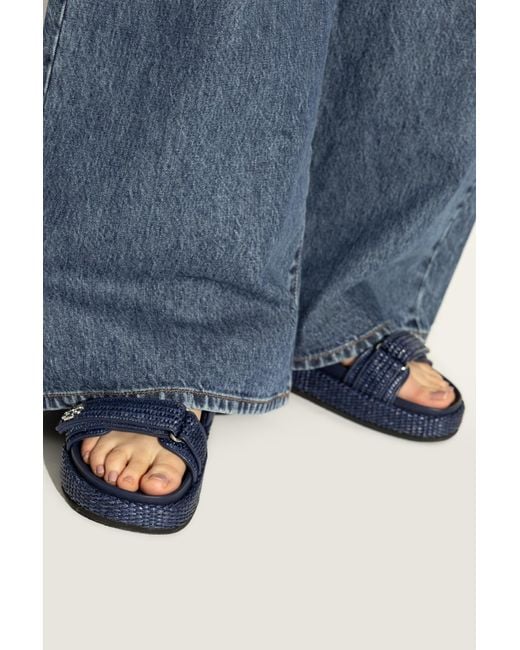 Tory Burch Blue Flat Sandals