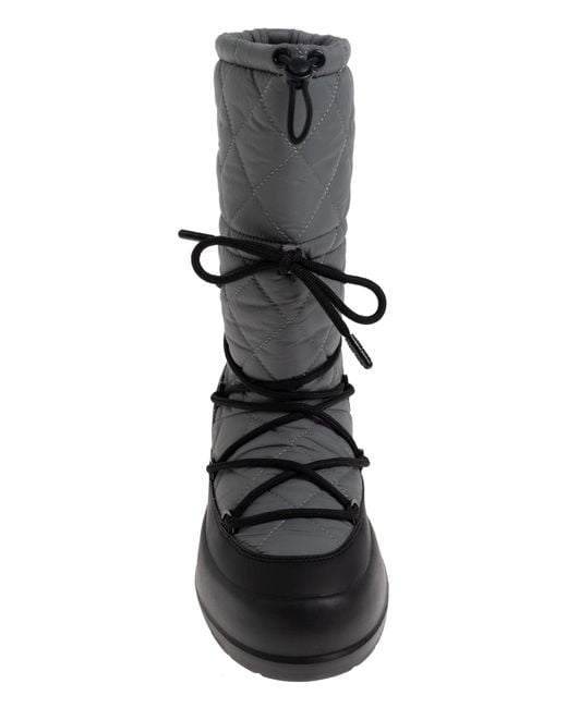 Moon Boot Black Snow Boots 'Mezzaluna Quilted'