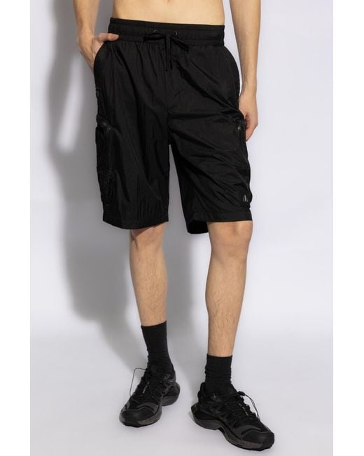 Moose Knuckles Black Cargo Shorts for men