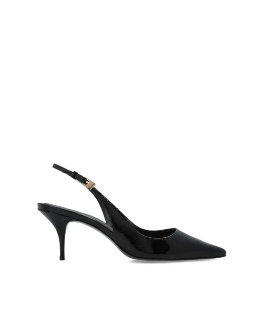 Black Suede Studio Black Heeled Shoes "Branca"