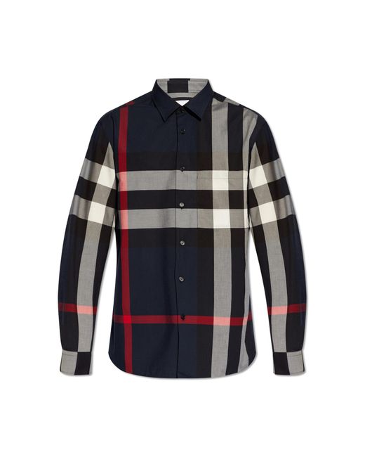 Burberry Black Checked Shirt for men