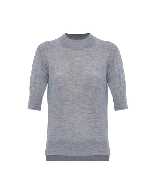 Jil Sander Gray Top With Side Slits