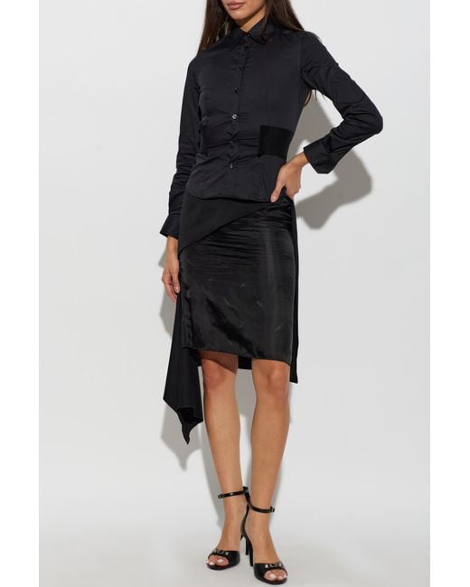 Vetements Blue Shirt With An Elastic Waistband