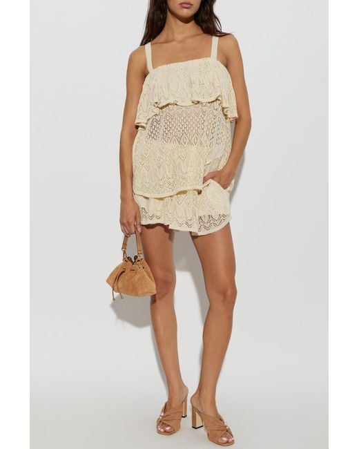 Zimmermann Natural Crochet Camisole Top