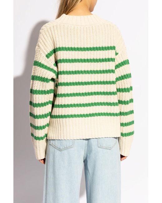 Munthe Green Striped Sweater,