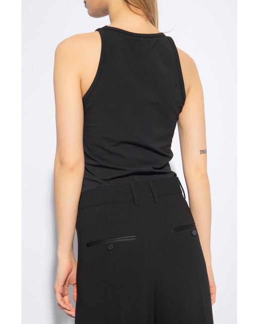 Herskind Black 'linea' Top With Logo,