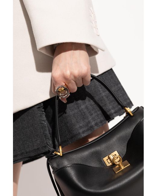 Balenciaga White Brass Ring