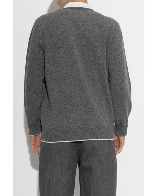 Eleventy Gray Wool Sweater for men